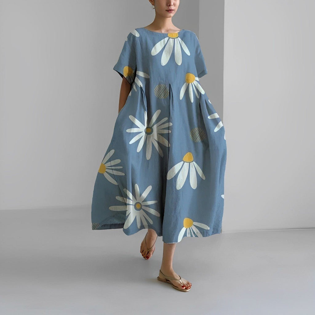 Naomi Boho Bloemen Lente Maxi Jurk voor Vrouwen - Ademend, Comfortabel en Elegant in Verschillende Kleuren voor Casual of Feestelijke Gelegenheden