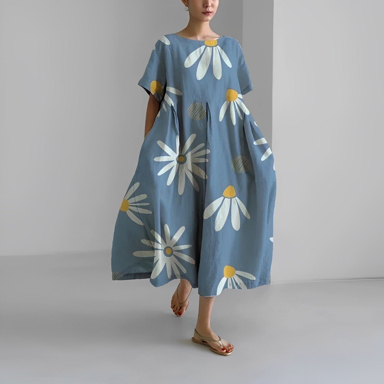 Naomi Boho Bloemen Lente Maxi Jurk voor Vrouwen - Ademend, Comfortabel en Elegant in Verschillende Kleuren voor Casual of Feestelijke Gelegenheden