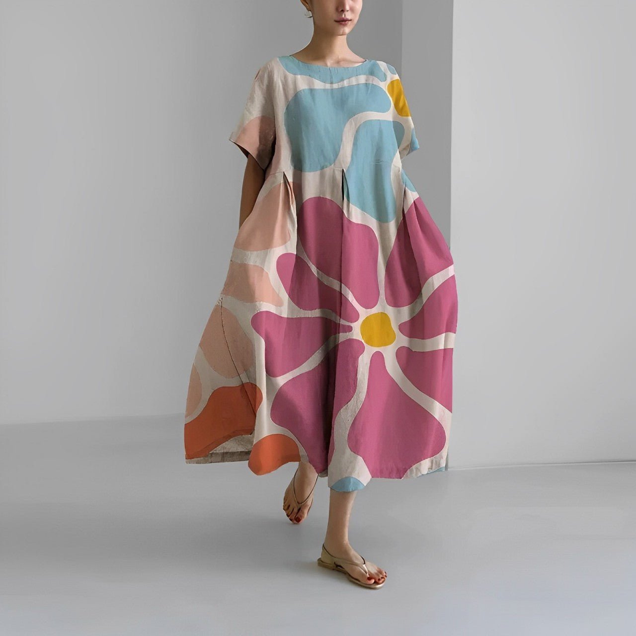 Naomi Boho Bloemen Lente Maxi Jurk voor Vrouwen - Ademend, Comfortabel en Elegant in Verschillende Kleuren voor Casual of Feestelijke Gelegenheden