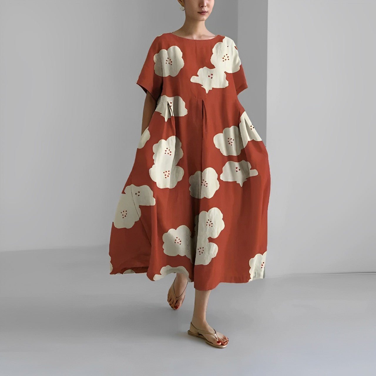 Naomi Boho Bloemen Lente Maxi Jurk voor Vrouwen - Ademend, Comfortabel en Elegant in Verschillende Kleuren voor Casual of Feestelijke Gelegenheden