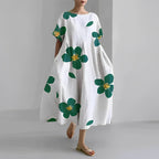 Naomi Boho Bloemen Lente Maxi Jurk voor Vrouwen - Ademend, Comfortabel en Elegant in Verschillende Kleuren voor Casual of Feestelijke Gelegenheden