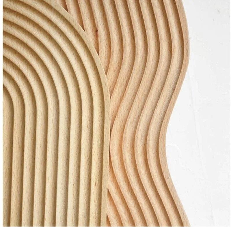 Neutraal Houten Dienblad Voor Koffie Brood │ Moderne Decoratieve Platter │ Keukenaccessoires