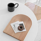 Neutraal Houten Dienblad Voor Koffie Brood │ Moderne Decoratieve Platter │ Keukenaccessoires