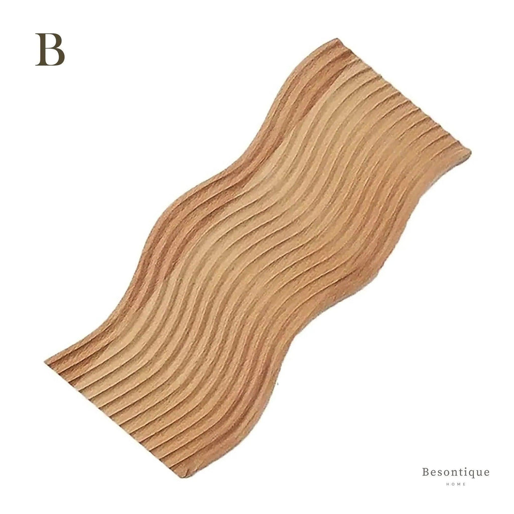 Neutraal Houten Dienblad Voor Koffie Brood │ Moderne Decoratieve Platter │ Keukenaccessoires