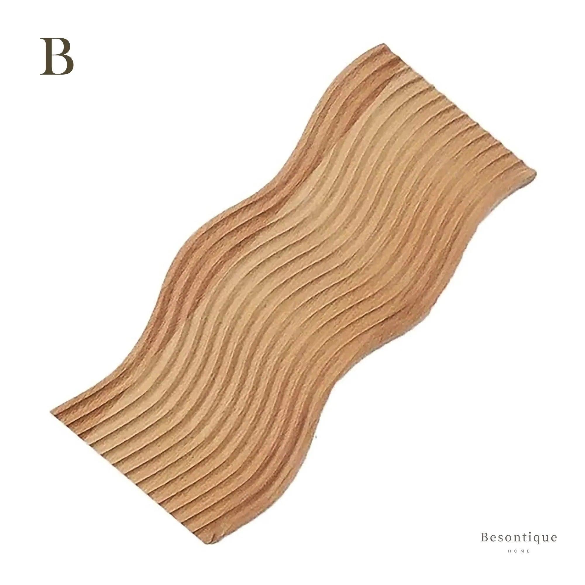 Neutraal Houten Dienblad Voor Koffie Brood │ Moderne Decoratieve Platter │ Keukenaccessoires