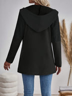 Dames Casual Kleurblok Hoodie Jas Katoenmix Licht Elastisch - Tussenjas