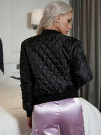 Dames Gewatteerd Bomberjack Effen Kleur Regular Fit Warm Stijlvol