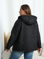 Dames Winterjas Plus Size Met Capuchon Gevoerd Pluche Gewatteerd
