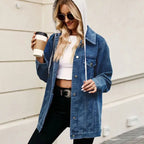 Dames Vintage Spijkerjas - Amerikaanse stijl met knoopsluiting