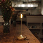Giavi Kaarslicht Dimbare Oplaadbare Aluminium Sfeerlamp Met Warm Licht En Lange Batterijduur Voor Interieurdecoratie
