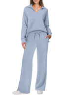 Eulària - Luxe Loungewear Set met Comfy Broek en V-hals