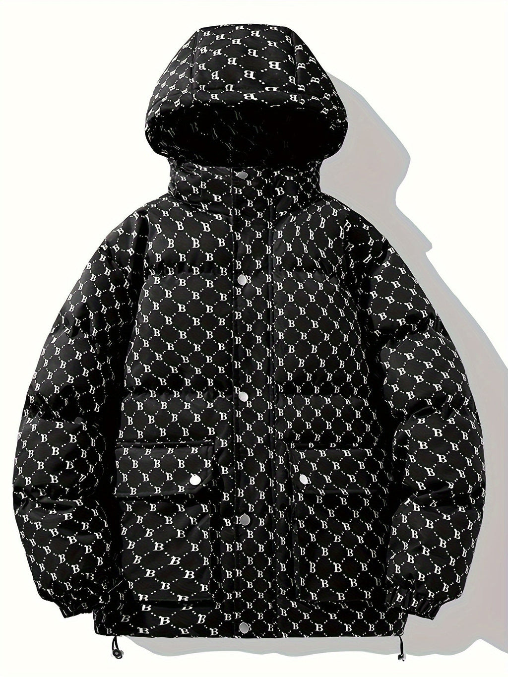 Donsjack Met Zakken Van Katoenmix In Effen Kleur Casual - Pufferjas - Winterjas