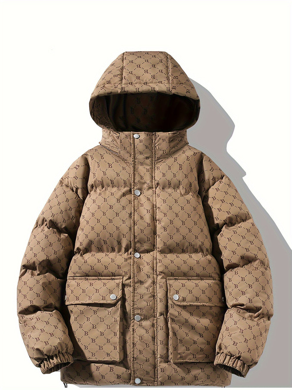 Donsjack Met Zakken Van Katoenmix In Effen Kleur Casual - Pufferjas - Winterjas