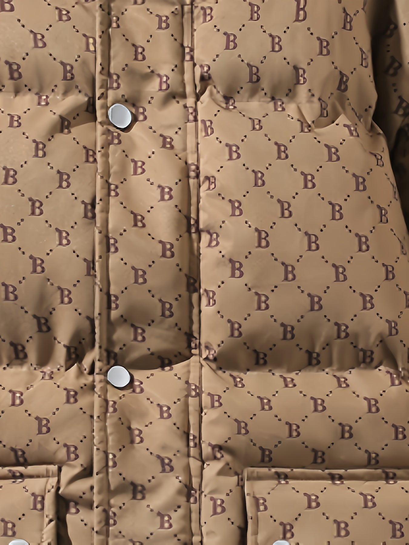 Donsjack Met Zakken Van Katoenmix In Effen Kleur Casual - Pufferjas - Winterjas