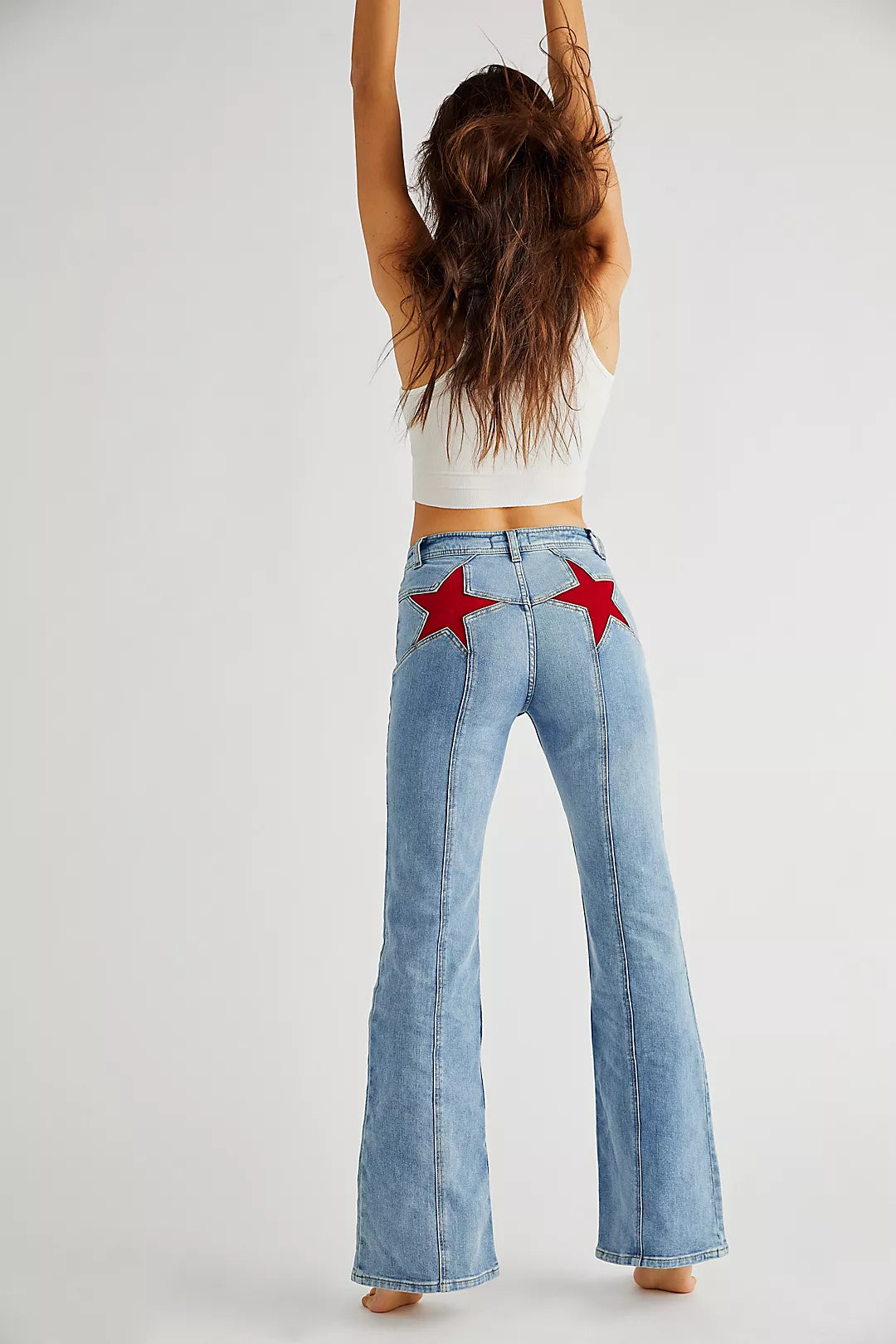 Wie is dat Meisje Flared Jeans voor Dames met Hoog Taille