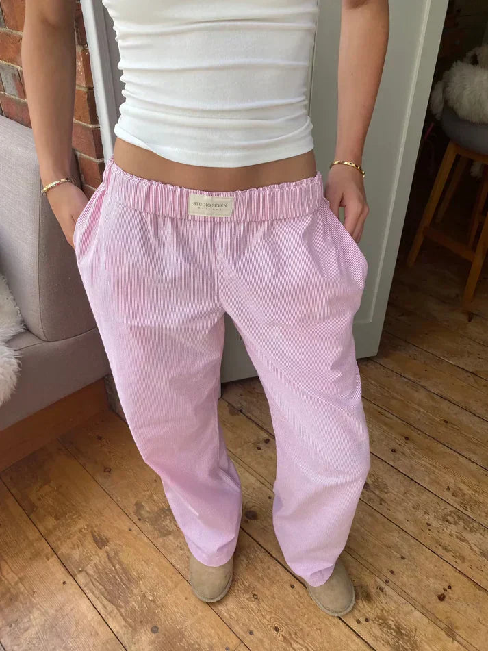 Ontspannen Gestreepte Broek | Katoen | Comfort & Stijl