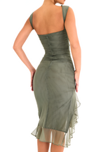Being Myself Mesh Midi Jurk
