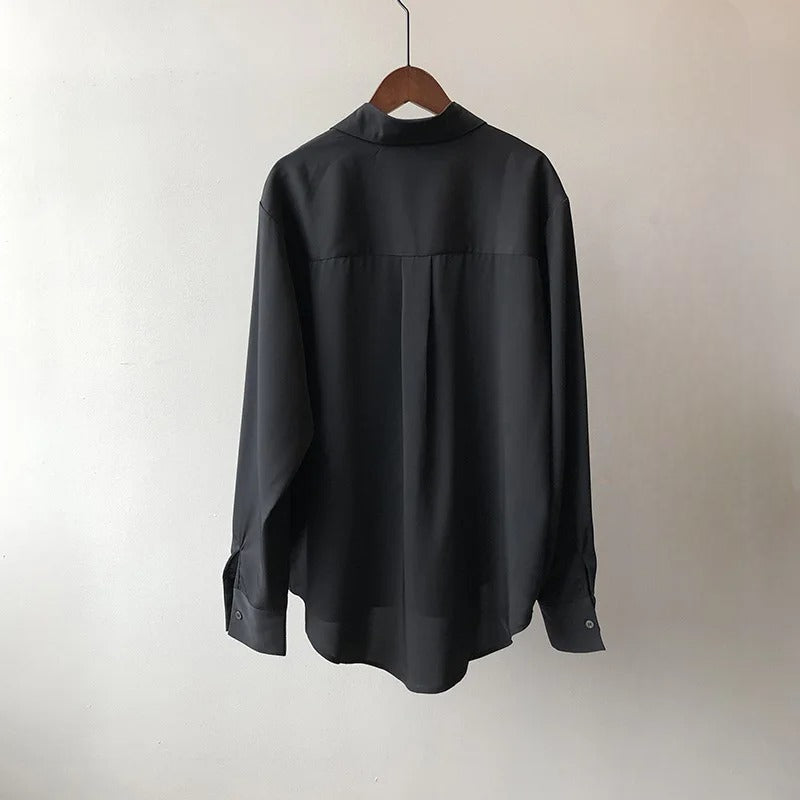 Elegante Monaco Blouse Shirt van Zacht Zijde voor Dames