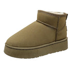 Dames Platform Mini Boots Zachte Voering Schapenvacht Chique - Winterlaarzen