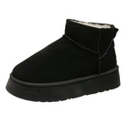 Dames Platform Mini Boots Zachte Voering Schapenvacht Chique - Winterlaarzen