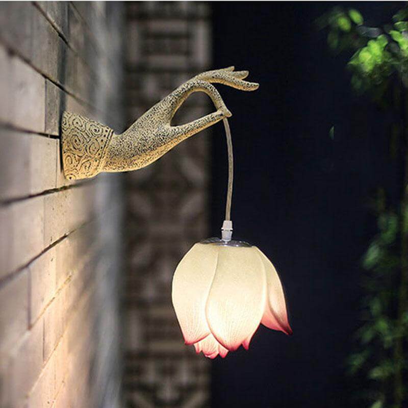 Moderne Creatieve Chinese Lotus Wandlamp