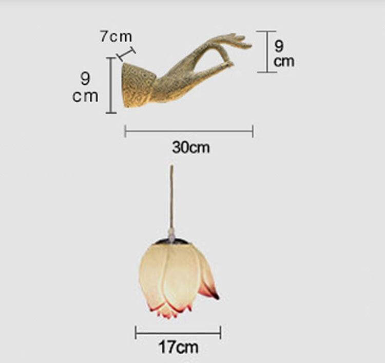 Moderne Creatieve Chinese Lotus Wandlamp