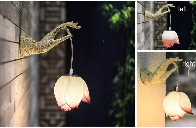 Moderne Creatieve Chinese Lotus Wandlamp