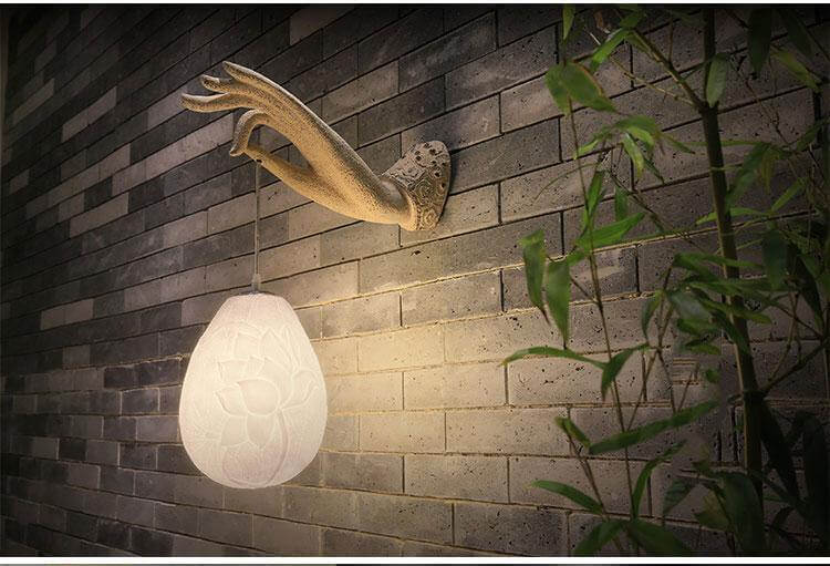 Moderne Creatieve Chinese Lotus Wandlamp