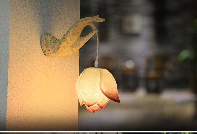 Moderne Creatieve Chinese Lotus Wandlamp