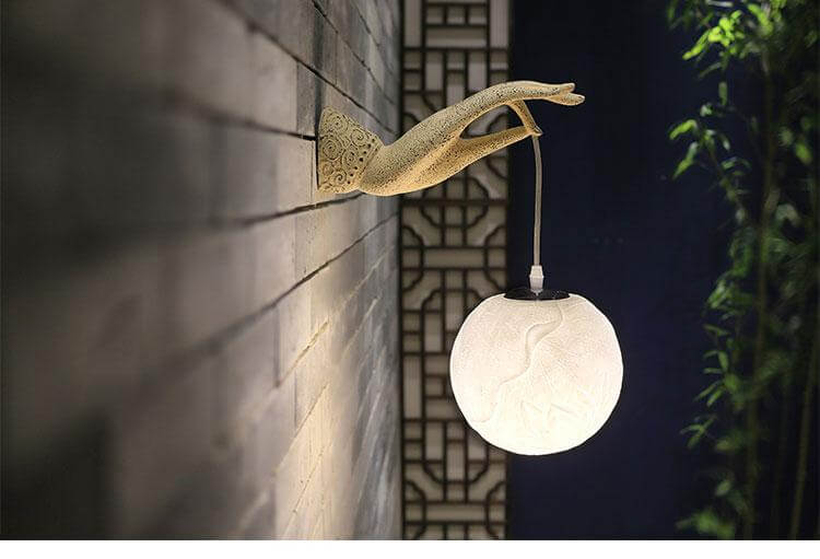 Moderne Creatieve Chinese Lotus Wandlamp