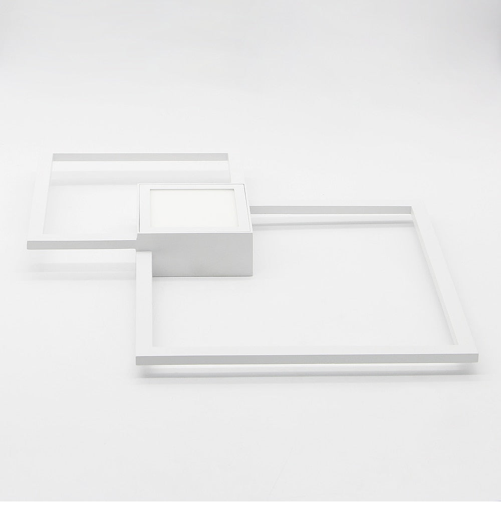Zwart-Wit Vierkante Wanddecoratie Lamp