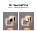 Zwart-Wit Vierkante Wanddecoratie Lamp