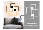 Zwart-Wit Vierkante Wanddecoratie Lamp
