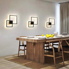 Zwart-Wit Vierkante Wanddecoratie Lamp