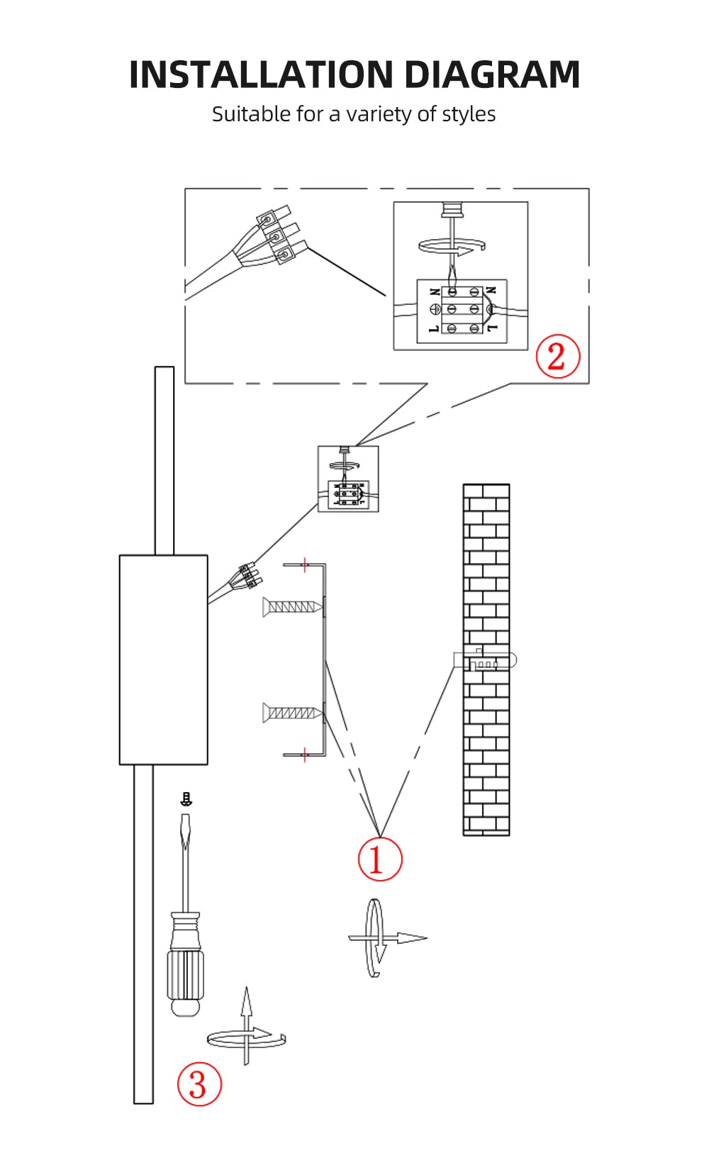 Zwart-Wit Vierkante Wanddecoratie Lamp