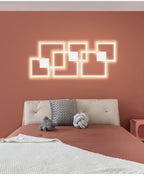 Zwart-Wit Vierkante Wanddecoratie Lamp