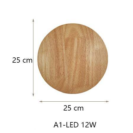 Scandinavische LED wandlamp in ovale houten vorm