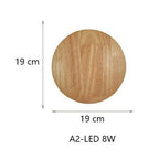 Scandinavische LED wandlamp in ovale houten vorm