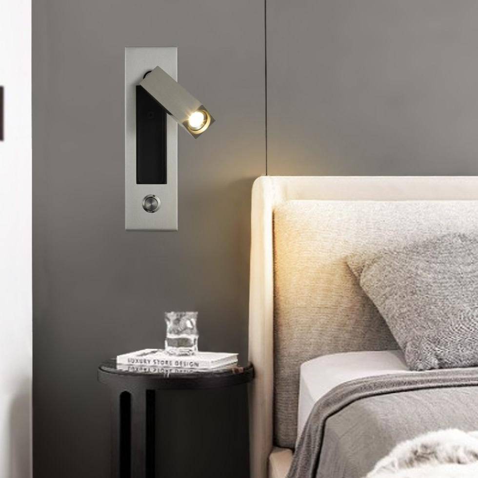 Design wandlamp leeslamp LED vierkant Lezen