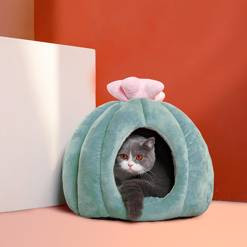 Cactus Kat Cave met Verwijderbaar Kattenbed Kussen