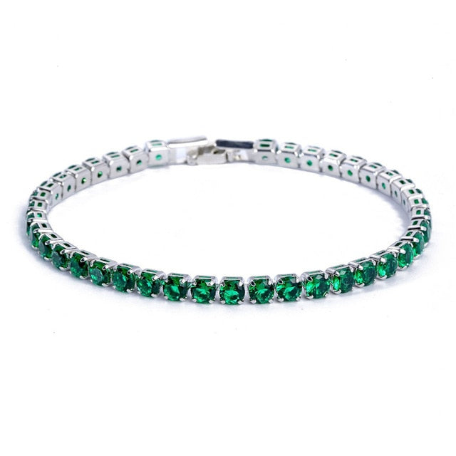 Elegante Zilveren Kettenarmband met Zirconia Tennisarmband voor Dames en Heren, Trendy Geometrisch Ontwerp en Verhoogde Charme, Perfect voor Elke Gelegenheid