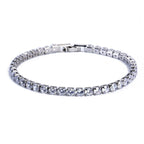 Elegante Zilveren Kettenarmband met Zirconia Tennisarmband voor Dames en Heren, Trendy Geometrisch Ontwerp en Verhoogde Charme, Perfect voor Elke Gelegenheid