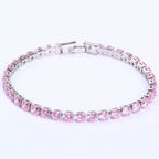 Elegante Zilveren Kettenarmband met Zirconia Tennisarmband voor Dames en Heren, Trendy Geometrisch Ontwerp en Verhoogde Charme, Perfect voor Elke Gelegenheid