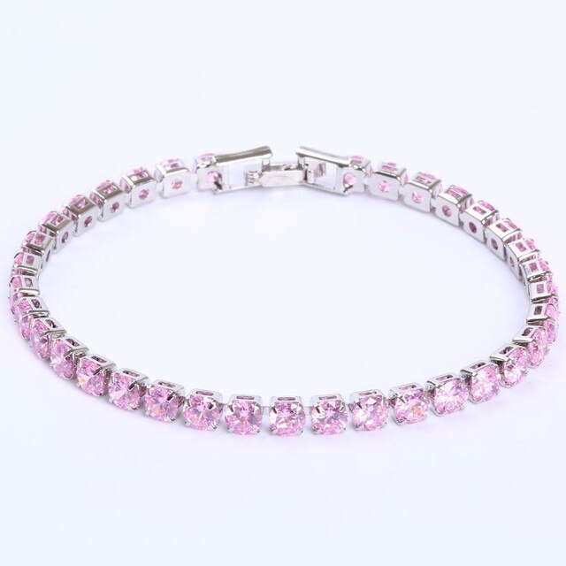 Elegante Zilveren Kettenarmband met Zirconia Tennisarmband voor Dames en Heren, Trendy Geometrisch Ontwerp en Verhoogde Charme, Perfect voor Elke Gelegenheid