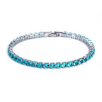 Elegante Zilveren Kettenarmband met Zirconia Tennisarmband voor Dames en Heren, Trendy Geometrisch Ontwerp en Verhoogde Charme, Perfect voor Elke Gelegenheid