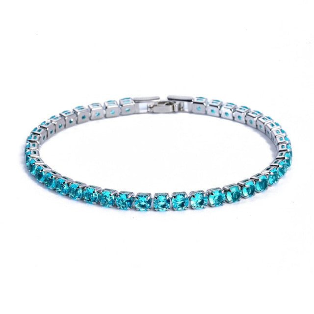 Elegante Zilveren Kettenarmband met Zirconia Tennisarmband voor Dames en Heren, Trendy Geometrisch Ontwerp en Verhoogde Charme, Perfect voor Elke Gelegenheid