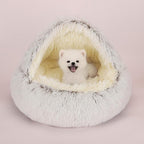 Ronde Pluche Kalmerende Honden/Katten Cave Bed