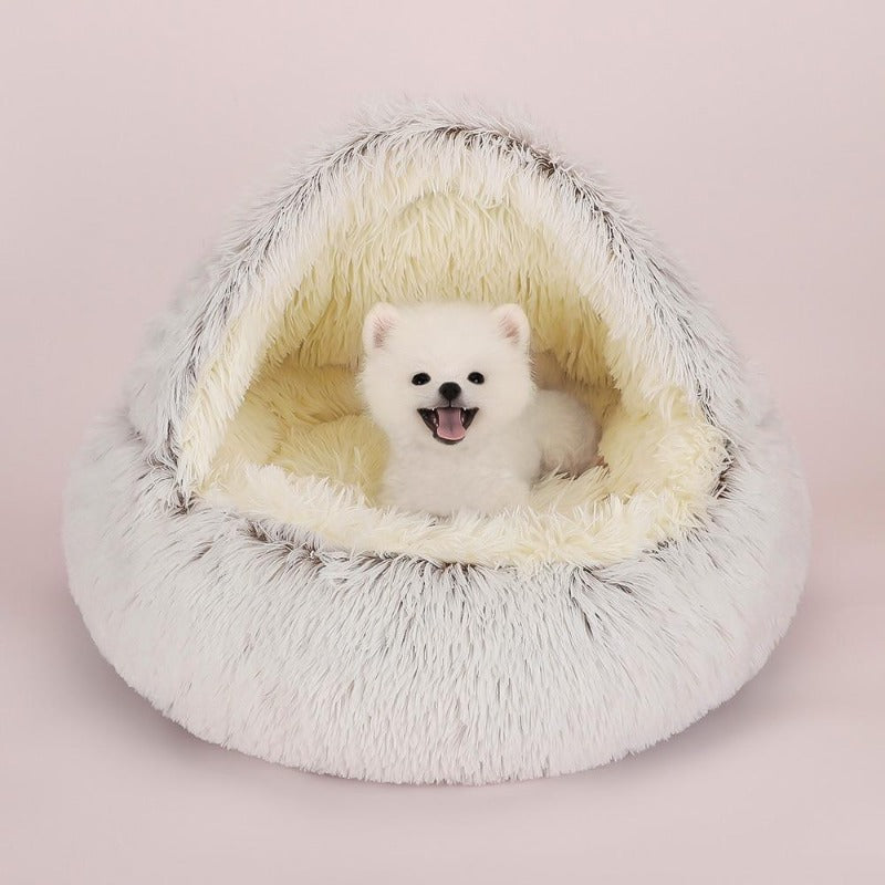 Ronde Pluche Kalmerende Honden/Katten Cave Bed