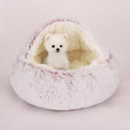 Ronde Pluche Kalmerende Honden/Katten Cave Bed