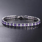 Elegante Zilveren Kettenarmband met Zirconia Tennisarmband voor Dames en Heren, Trendy Geometrisch Ontwerp en Verhoogde Charme, Perfect voor Elke Gelegenheid